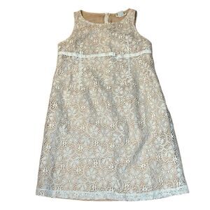 Motherhood Maternity summer Dress, cream lace, dressy, Small